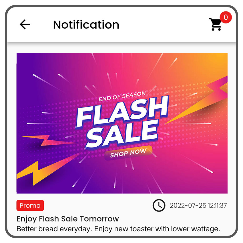 All push notifications will be saved automatically. Engage with more audience.
