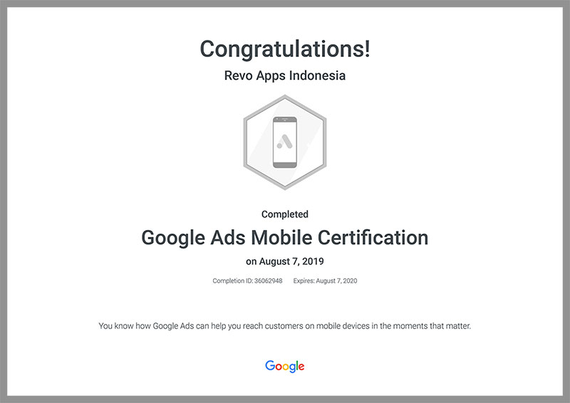 z-Revo-Apps-Google-Ads-Mobile-Certification