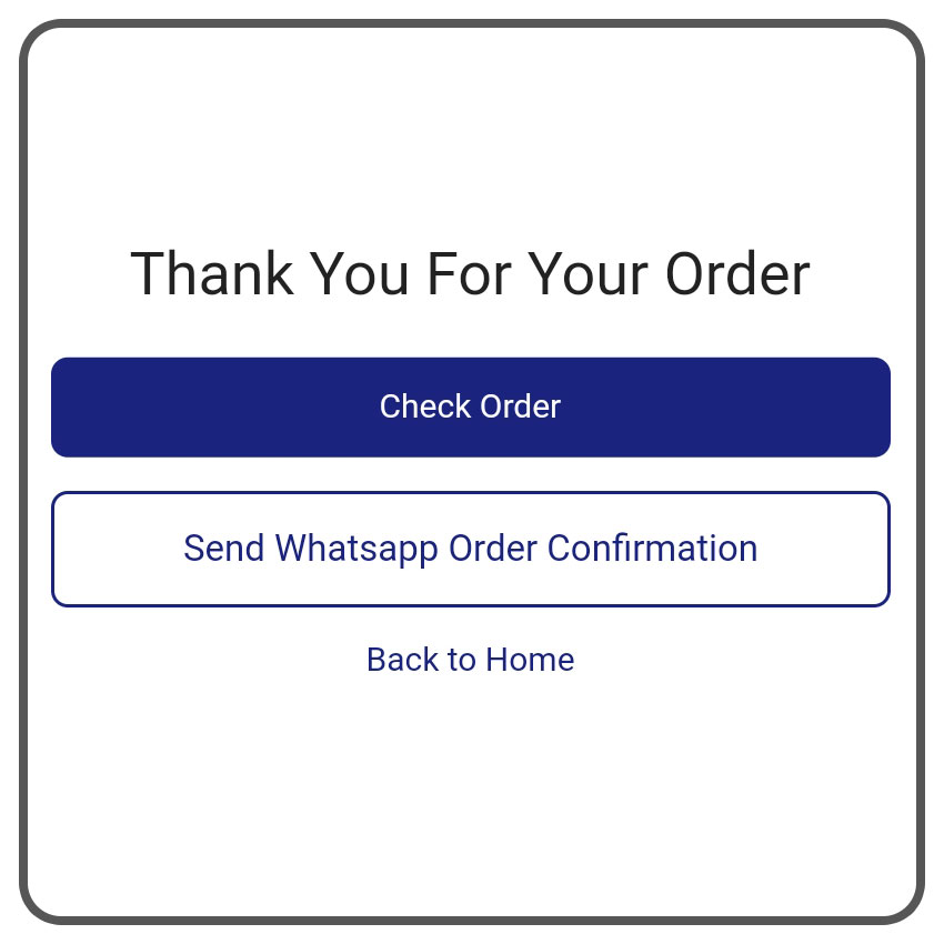 WhatsApp Order Confirmation