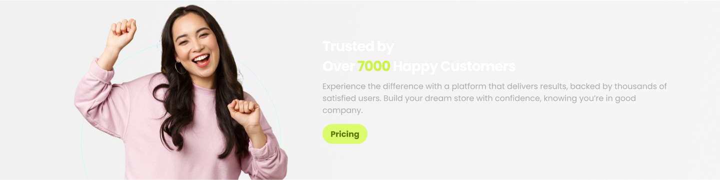 Trusted by Over 7000 Happy Customers section