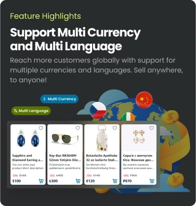 Support Multi Currency and Multi Language