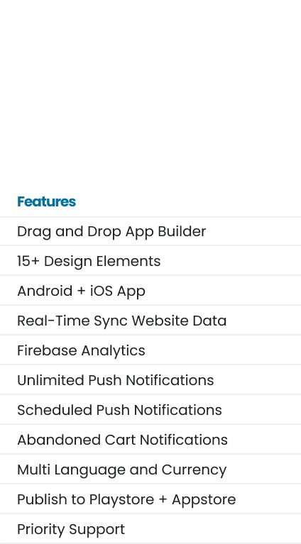 features table