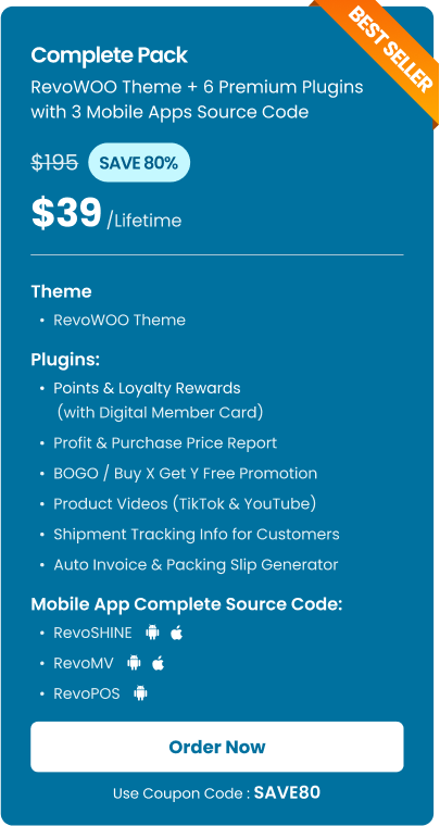 Pricing complete pack save80