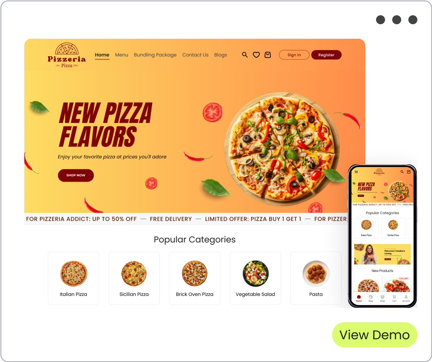 demo card pizza NEW