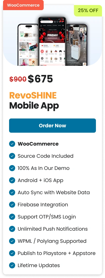 RevoSHINE Woocommerce-25off