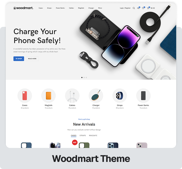 Woodmart Theme Desktop Android and iOS App for WooCommerce | Woodmart Theme