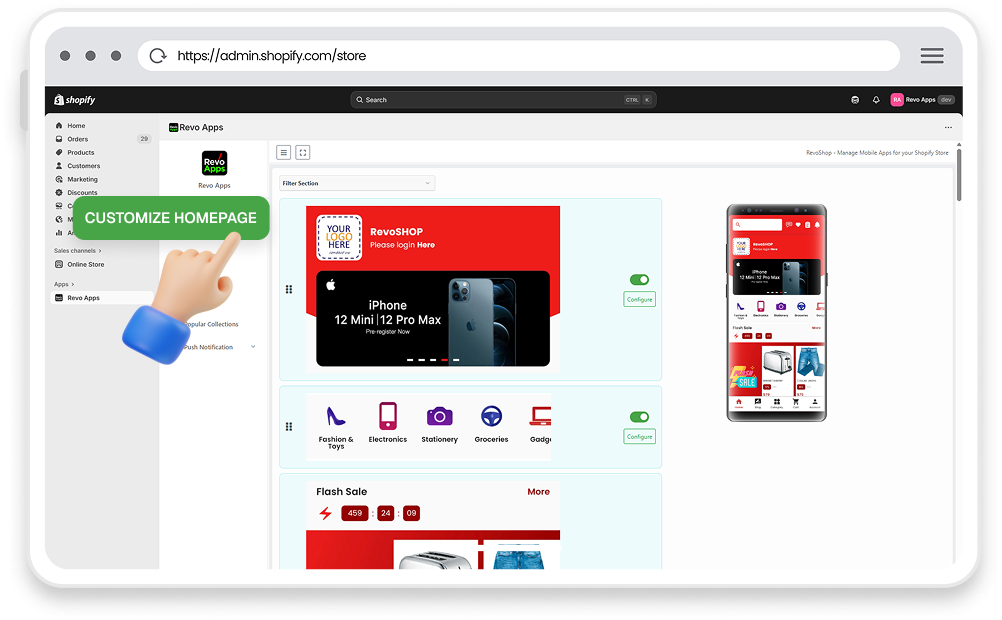 Woocommerce Mobile App - Revo Apps