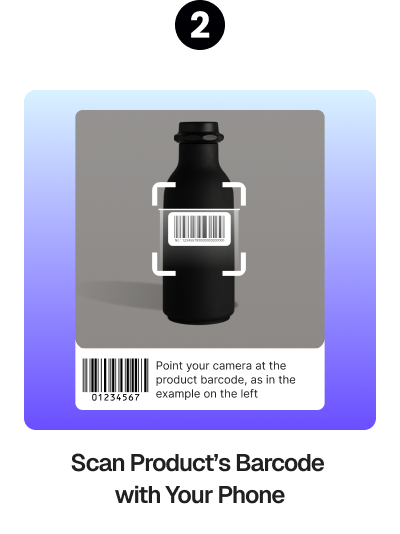 [Step 2] scan product barcode with your phone