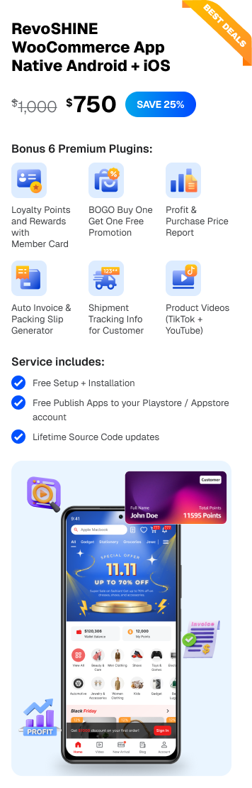 Android and iOS App for WooCommerce | Flatsome Theme
